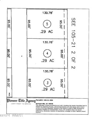 LOT 4 SUSIE LANE, SPRINGERVILLE, AZ 85938, photo 3 of 4